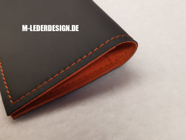 Alcantara, Brabus 800, orange, fahrzeugscheintasche, leder