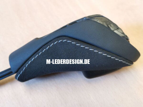 bmw, schaltknauf, leder, alcantara, schwarz