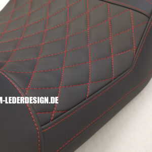 motorradsitzbank, leder, alcantara, raute, steppung