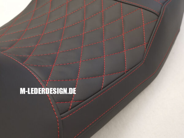 motorradsitzbank, leder, alcantara, raute, steppung