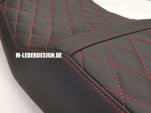 motorradsitzbank, leder, alcantara, raute, steppung